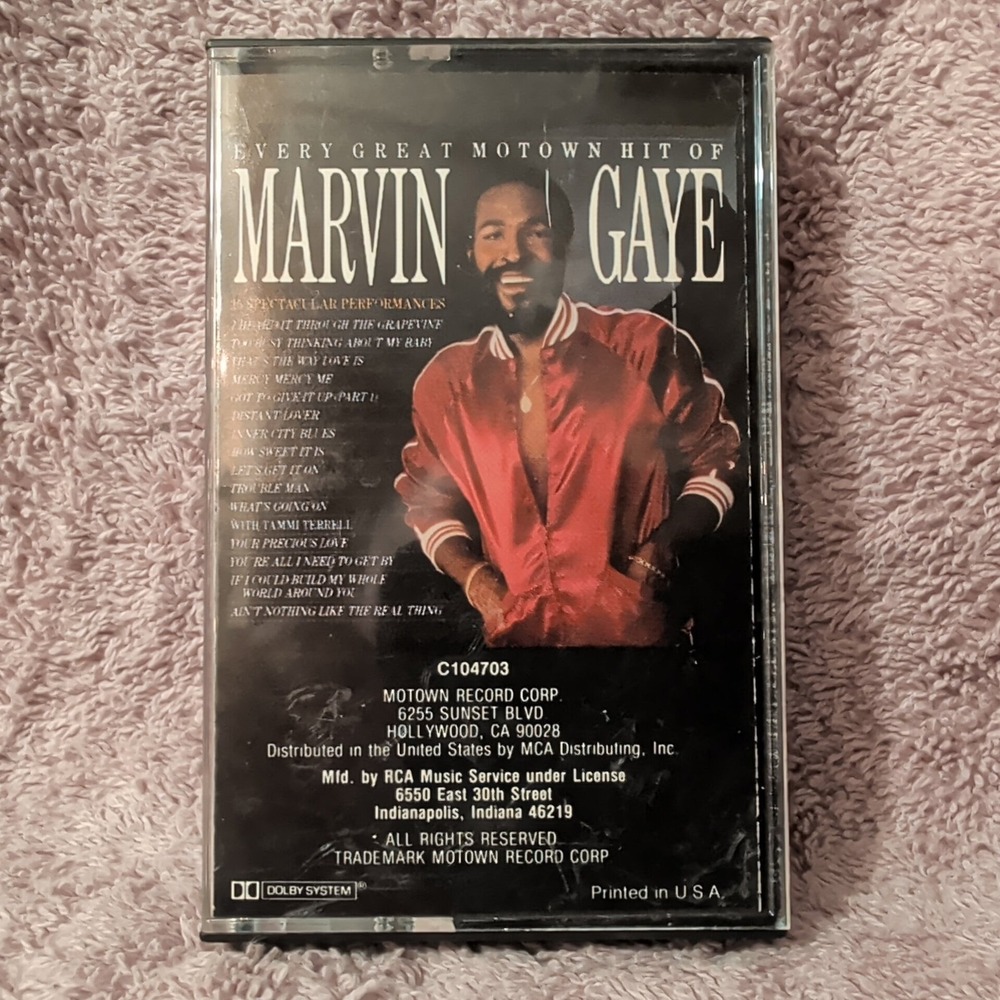 Marvin Gaye Cassette Tape 1983 Every Great Motown Hit 80s Get it on - Tested